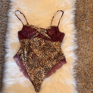 Leopard Print Lace Bodysuit